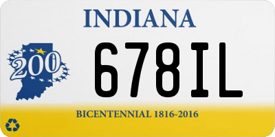 IN license plate 678IL