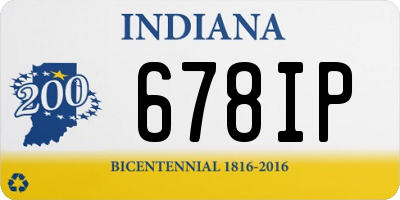 IN license plate 678IP