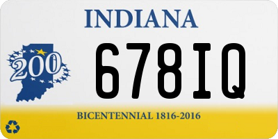 IN license plate 678IQ