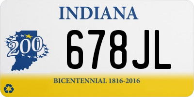 IN license plate 678JL