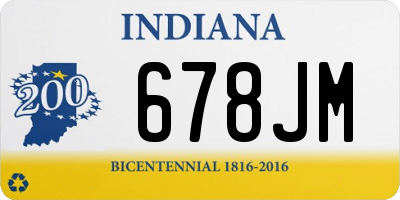 IN license plate 678JM