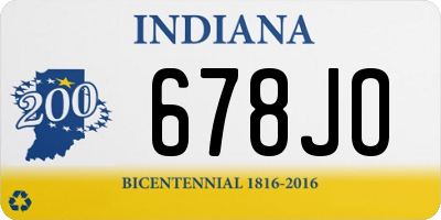 IN license plate 678JO