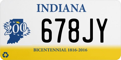 IN license plate 678JY