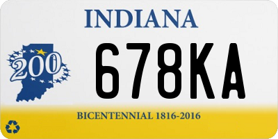 IN license plate 678KA