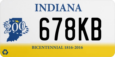 IN license plate 678KB