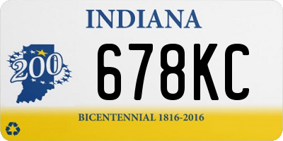 IN license plate 678KC