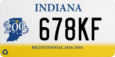 IN license plate 678KF
