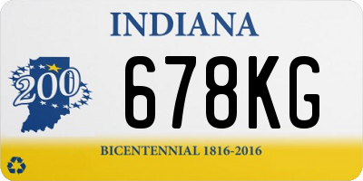 IN license plate 678KG