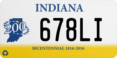 IN license plate 678LI