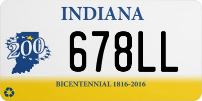 IN license plate 678LL