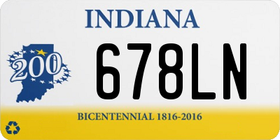 IN license plate 678LN