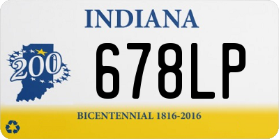 IN license plate 678LP