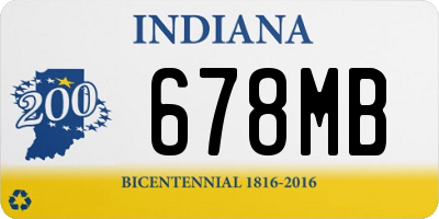 IN license plate 678MB