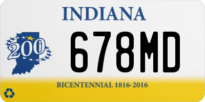 IN license plate 678MD