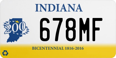 IN license plate 678MF