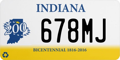 IN license plate 678MJ