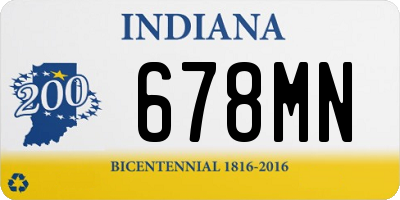 IN license plate 678MN