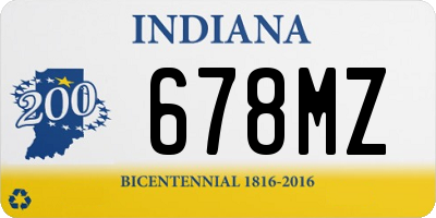 IN license plate 678MZ