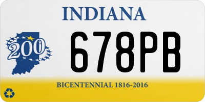 IN license plate 678PB