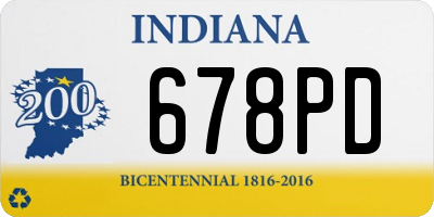 IN license plate 678PD