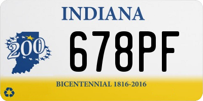 IN license plate 678PF