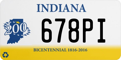 IN license plate 678PI