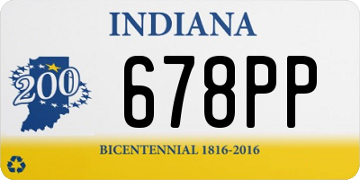 IN license plate 678PP