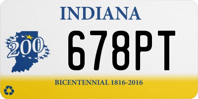 IN license plate 678PT