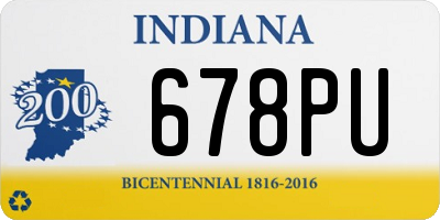 IN license plate 678PU