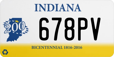 IN license plate 678PV