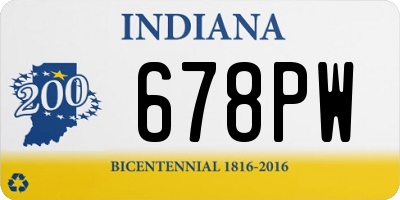 IN license plate 678PW