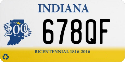 IN license plate 678QF