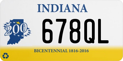 IN license plate 678QL