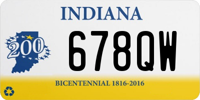 IN license plate 678QW