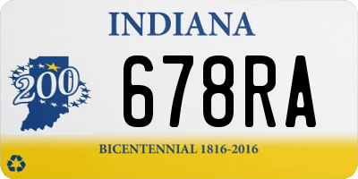 IN license plate 678RA