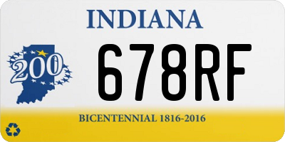 IN license plate 678RF