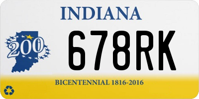 IN license plate 678RK