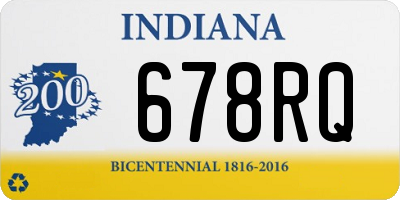 IN license plate 678RQ
