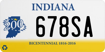 IN license plate 678SA