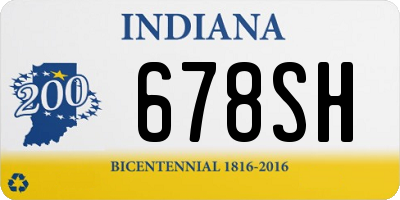IN license plate 678SH
