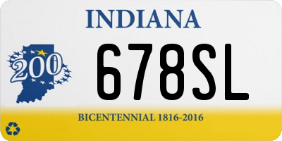 IN license plate 678SL