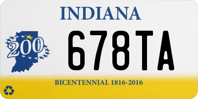 IN license plate 678TA