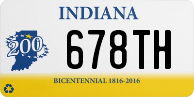 IN license plate 678TH