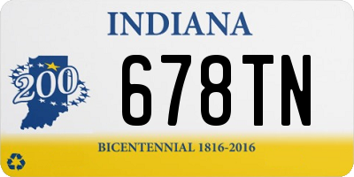 IN license plate 678TN