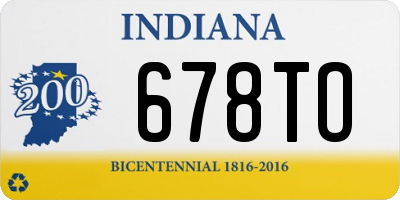 IN license plate 678TO