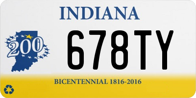 IN license plate 678TY