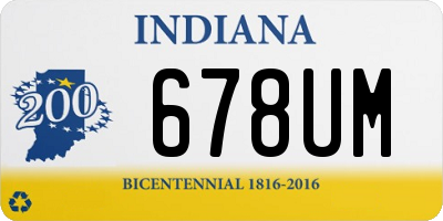 IN license plate 678UM