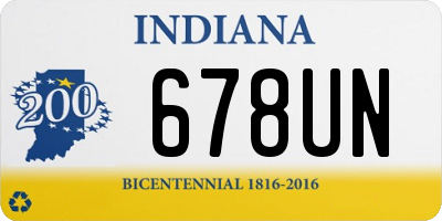 IN license plate 678UN