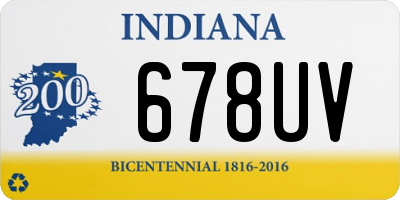 IN license plate 678UV