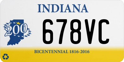 IN license plate 678VC